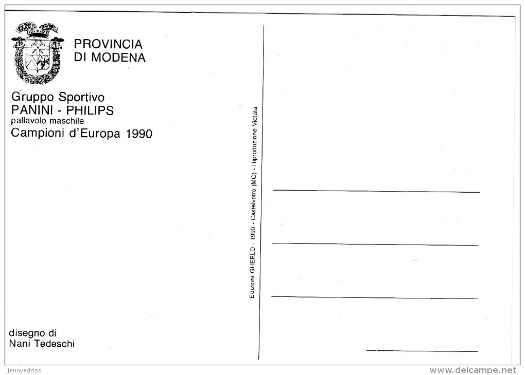 PALLAVOLO  MASCHILE  , Campionati D´ Europa  1990 , Modena, Nani  Tedeschi - Voleibol