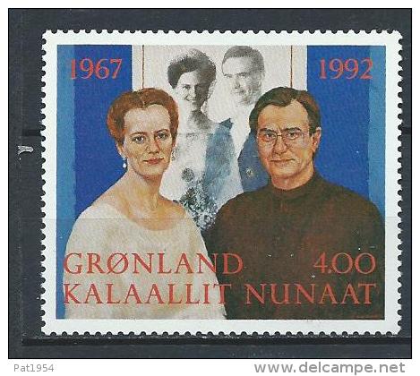 Groënland 1992, N°214 Neuf 25 Ans De Mariage De La Reine - Neufs