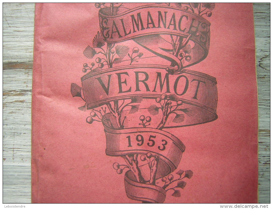 ALMANACH VERMOT  1953   SOIXANTE TROISIEME ANNEE   PUB RENAULT SUR COUVERTURE ARRIERE - Humour