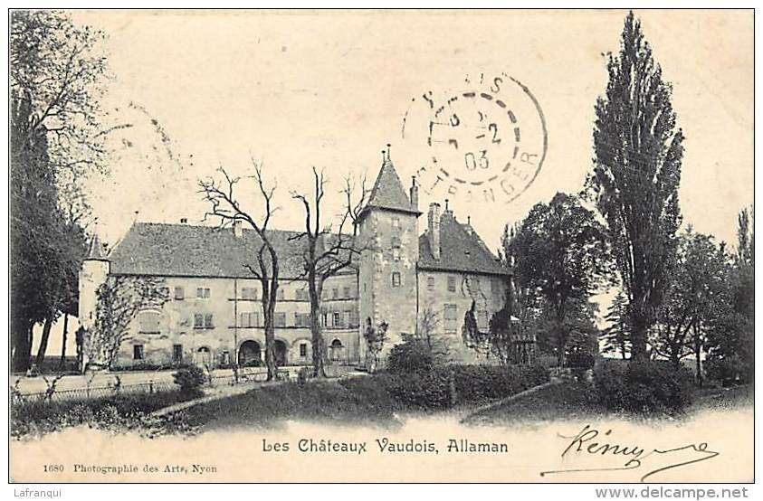 Ref 85- Suisse -allaman -chateaux Vaudois  / Carte Décollée- Voir Description -/postcard Sheets Peeled/- - Allaman