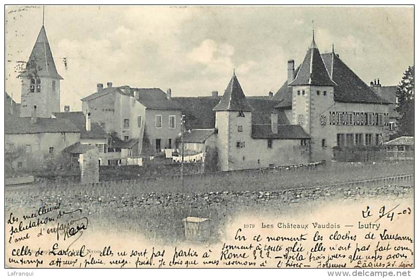 Ref 79- Suisse -les Chateaux Vaudois -lutry  - / Carte Décollée- Voir Description -/postcard Sheets Peeled/- - Lutry