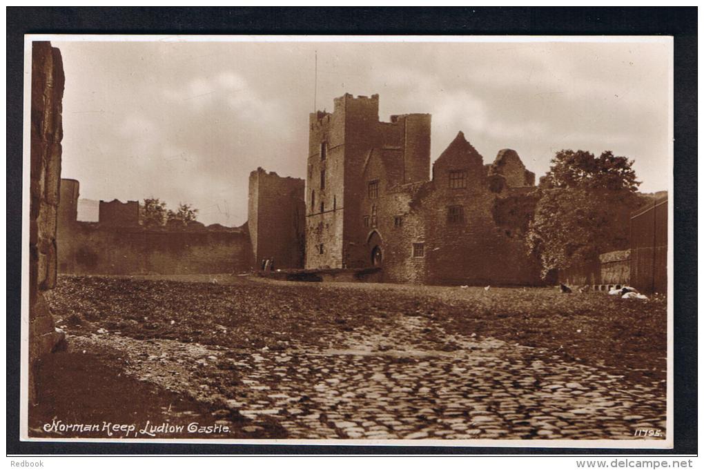 RB 989 -  Real Photo Postcard - Norman Keep Ludlow Castle - Shropshire Salop - Shropshire