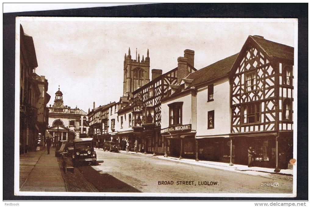 RB 989 -  Unused Postcard - Cars On Broad Street Ludlow - Shropshire Salop - Shropshire