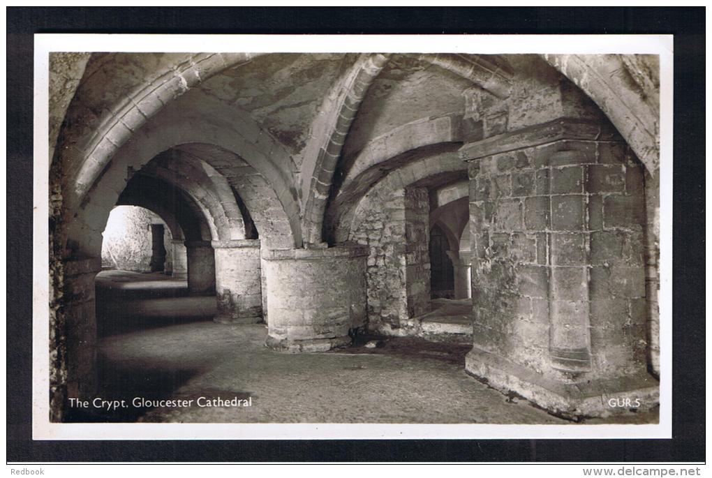 RB 989 - Real Photo Postcard - The Crypt Gloucester Cathedral - Gloucestershire - Gloucester