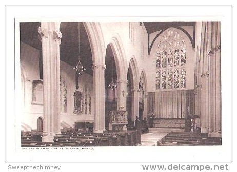 BRISTOL THE PARISH OF ST.STEPHEN CHURCH INTERIOR BRISTOL UNUSED - Bristol