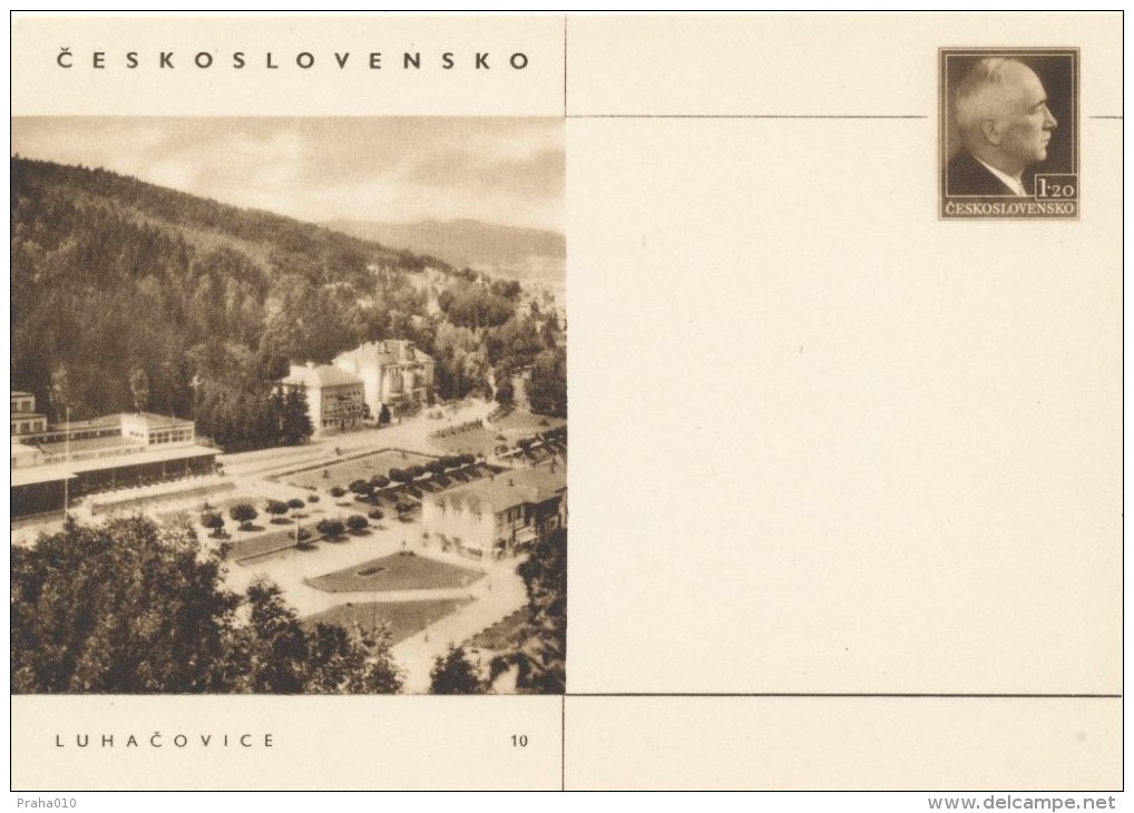 I6476 - Czechoslovakia / Postal Stationery (1947) Promotional (10) Luhacovice: Spa Center, Park - Thermalisme