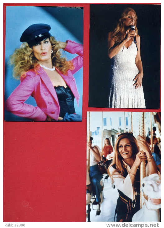 LOT 3 PHOTOGRAPHIES ARGENTIQUES DE DALIDA NON DATEES - Photos