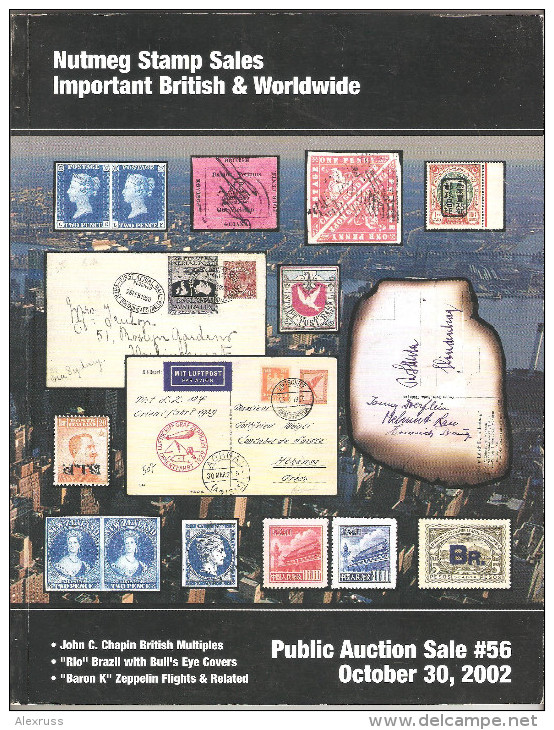 Nutmeg Stamps Auction # 56,October 2002,Used In Good Condition - Catalogues For Auction Houses