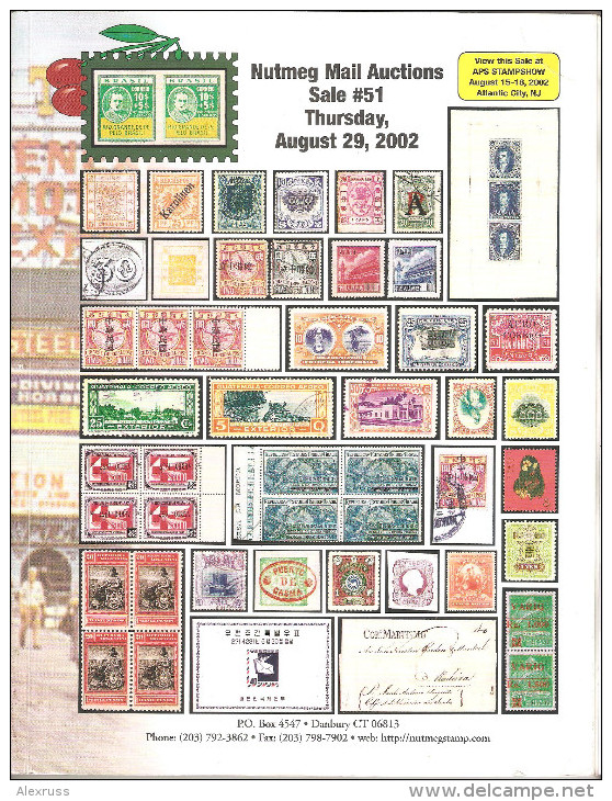 Nutmeg Stamp Auction # 51,August 2002,Used In Good Condition - Cataloghi Di Case D'aste