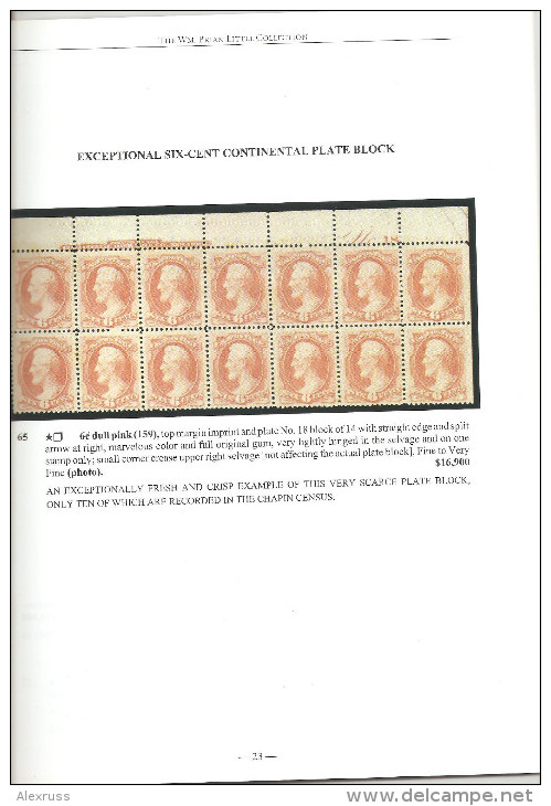 Brian Little US Stamps Auction Catalog # 307,Rare US Postage & Postal History,VF - Catalogues For Auction Houses