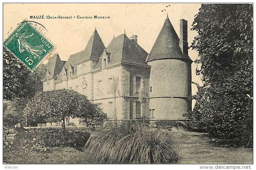 Dept Div - Deux Sevres  - N 322 - Mauze - Mauze Sur Le Mignon - Chateau Du Moulin - Chateaux - Carte Bon Etat - - Mauze Sur Le Mignon