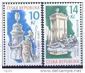 CZ 2009-611-12 HISTORICAL STOWS, CZECH REPUBLIK, 2v, MNH - Nuevos