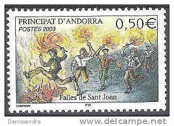 Andorre Français 2003 Michel 602 Neuf ** Cote (2017) 2.00 Euro Les Feux De La Saint-Jean - Neufs