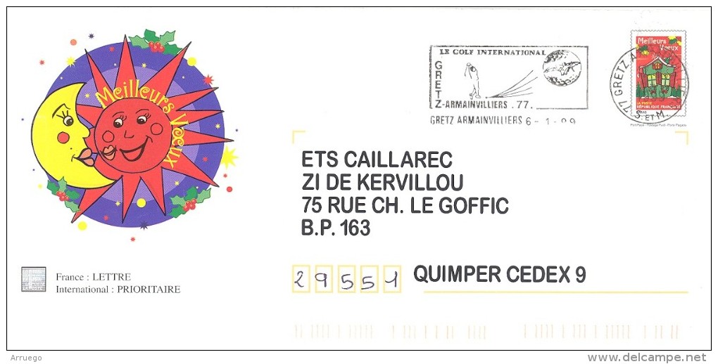 FRANCE. POSTAL STATIONARY. POSTMARK GRETZ. GOLF - Otros & Sin Clasificación