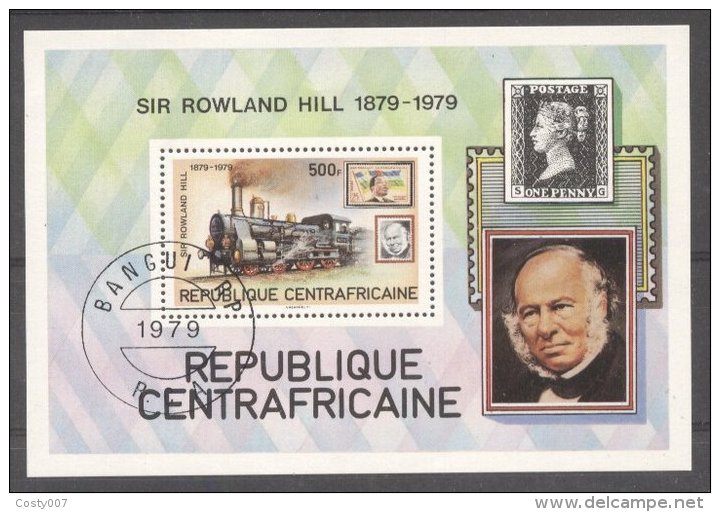 Central African Republic 1979 Rowland Hill, Perf. Sheet, Used M.251 - Zentralafrik. Republik