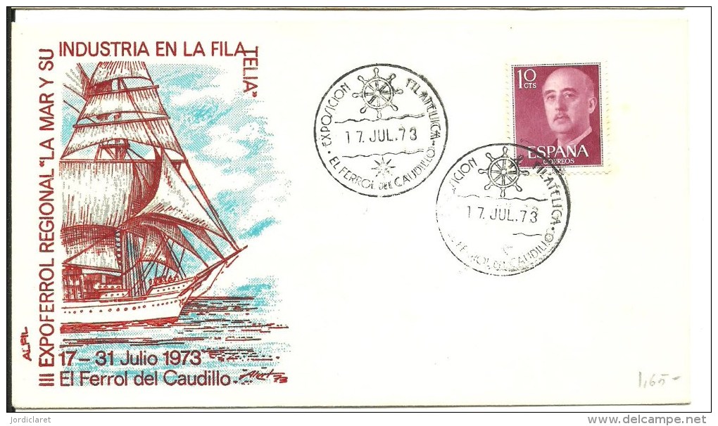 MAT 1973    EL FERROL - Cartas & Documentos