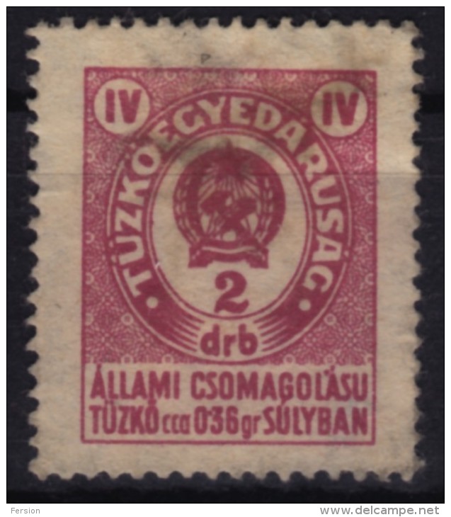1950´s Hungary - LIGHTER Flint Seal Stamp - Revenue Tax Stamp - Autres & Non Classés