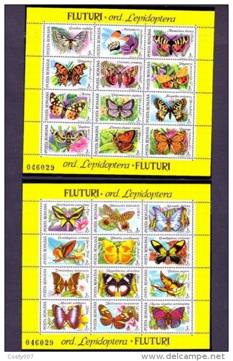 Romania 1991 Butterflies, 2 Perf. Sheetlet, MNH S.139 - Ungebraucht