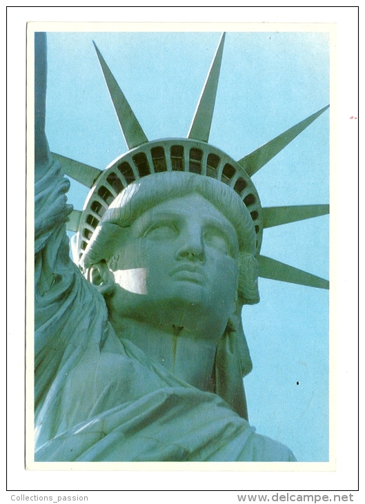 Cp, Etas-Unis, New-York, Close-Up Of The Face Of The Statue Of Liberty - Vrijheidsbeeld