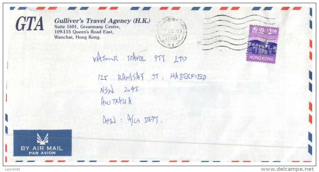 (90) Cover Posted From Hong Kong To Australia - 2000 - Lettres & Documents