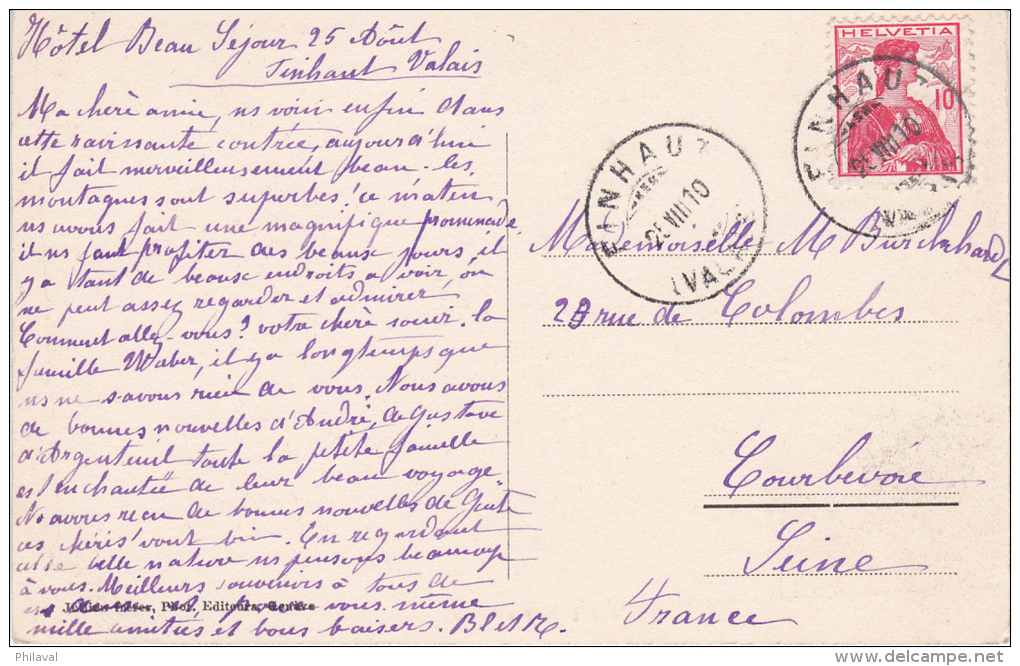 FINHAUTS - Oblitérée Le 25.VIII.1910 - Finhaut