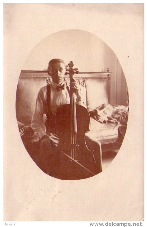 Musique : Violon - Carte Photo (1918) - Musique Et Musiciens