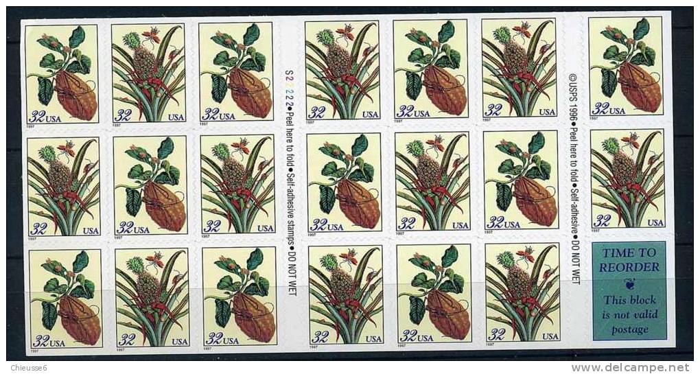 Etats Unis ** Carnet C2582 - Peintures Botaniques De M. Sibylla Merian - 1981-...