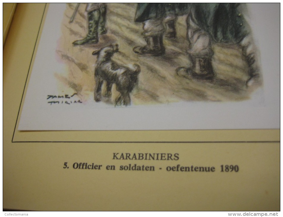 3 komplete delen  I ,  II & III  :  Belgische militaire uniformen, historia artis ,  ill. JAMES THIRIAR regiments goede