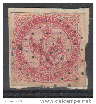 #66# COLONIES GENERALES N° 6 Oblitéré Losange Ancre - Eagle And Crown