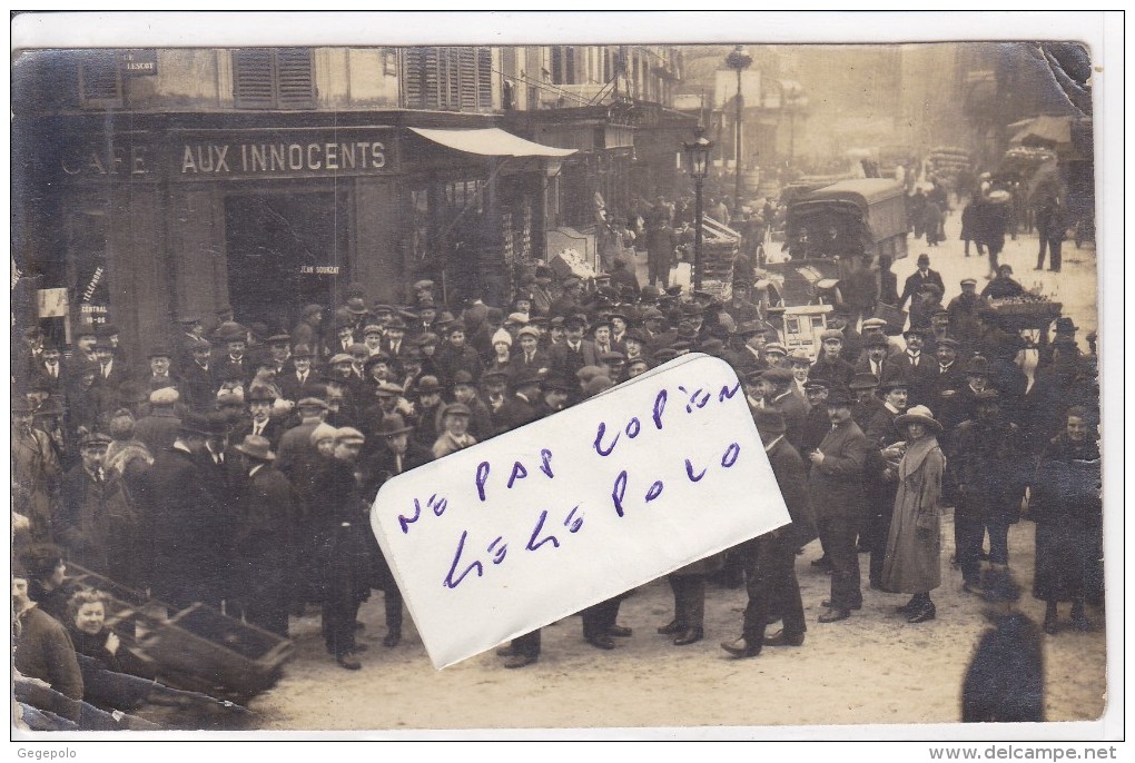 75001 - CAFE AUX INNOCENTS - Rue Pierre Lescot ( Carte-photo )  Rare - Cafés, Hotels, Restaurants