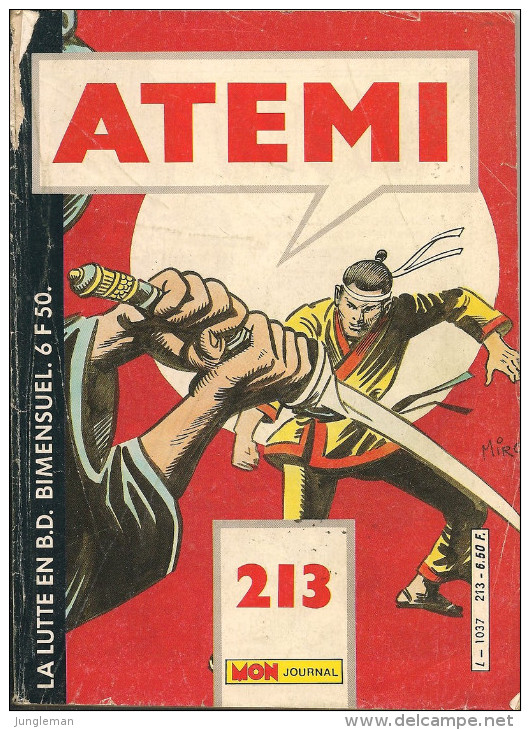 Atémi N° 213 - Editions Aventures Et Voyages - Bimensuel - Avec Puma Noir - Air Hawk - Hurricane Boy - Octobre 1985 - BE - Atemi