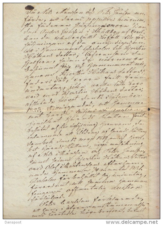 Schweden Sweden Dokument 1830