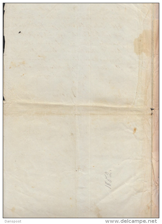 Schweden Sweden Dokument 1852 Steuermarken - Revenue Stamps