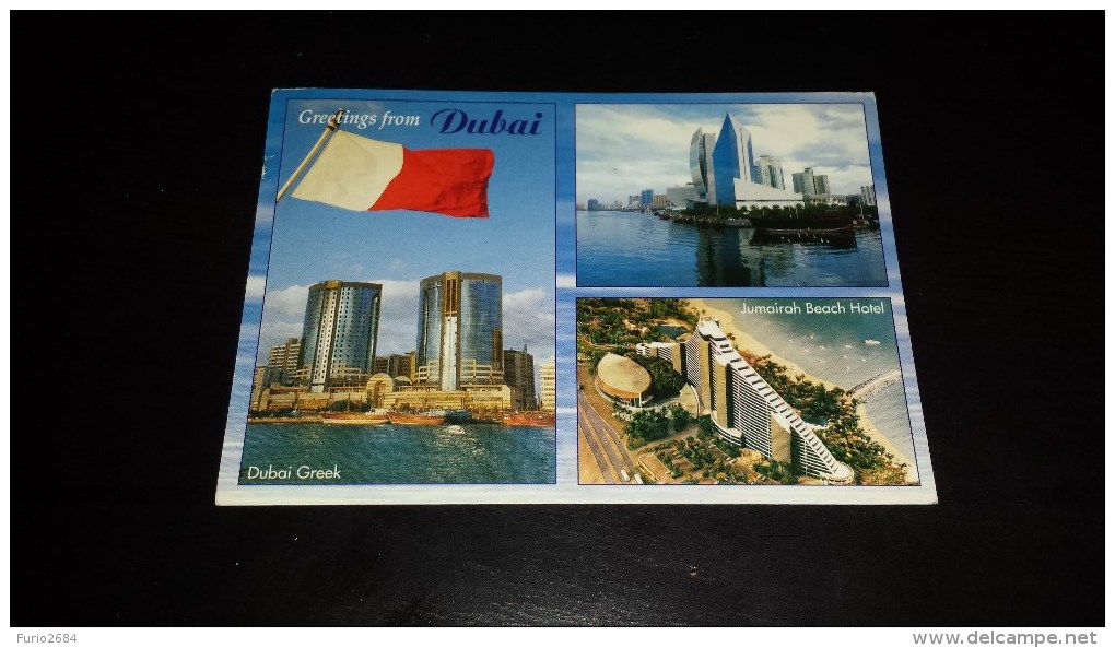 C-9720 CARTOLINA GREETINGS FROM DUBAI - DUBAI GREECK - JUMAIRAH BEACH HOTEL - Dubai