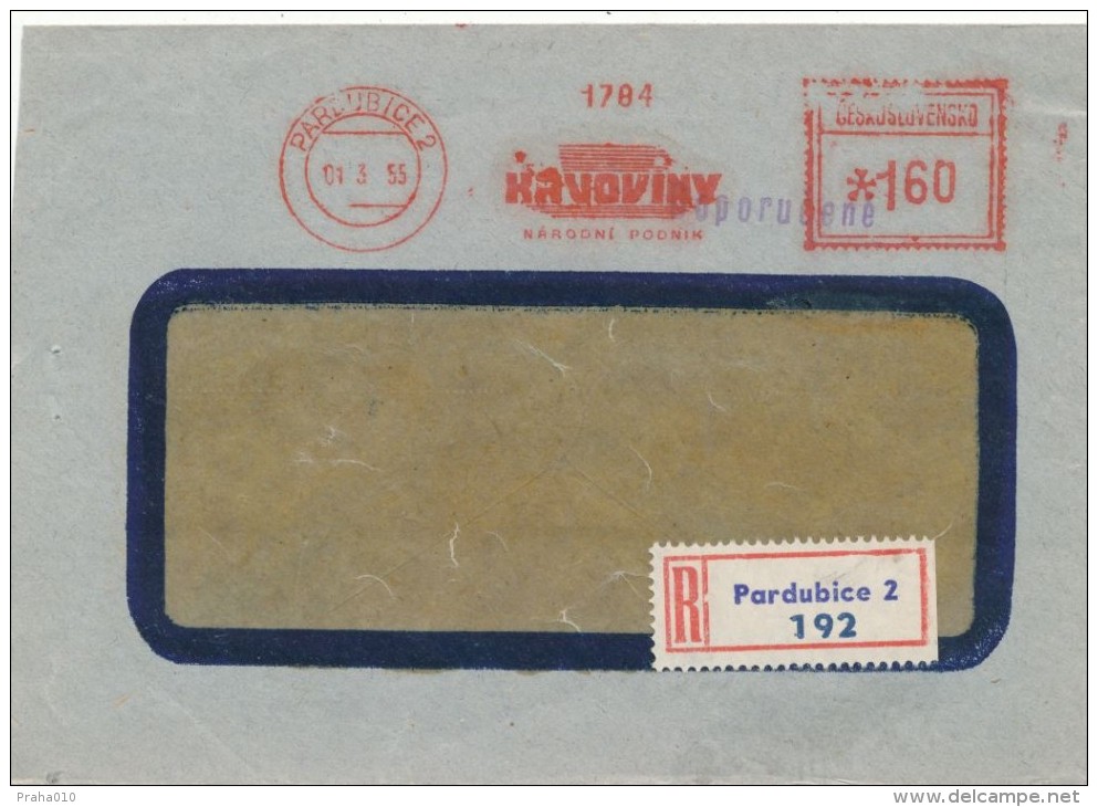 I6252 - Czechoslovakia (1955) Pardubice: KAVOVINY, National Corporation (coffee And Coffee Substitutes) - Other & Unclassified