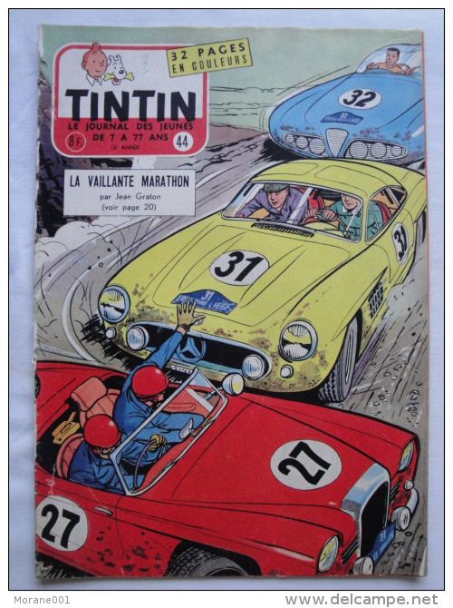 Tintin N°44 De 1957 Couverture Et Histoire Complete De Graton (auteur De M. Vaillant) Bon état - Tintin