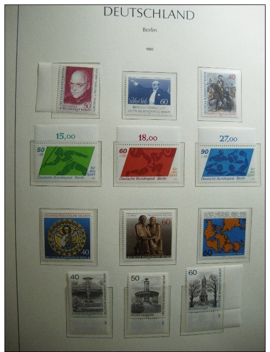 BERLIN COLLECTION 1970-90 COMPLETE NEUVE **/MNH EN RELIURE LEUCHTTURM Y&T 1300 €