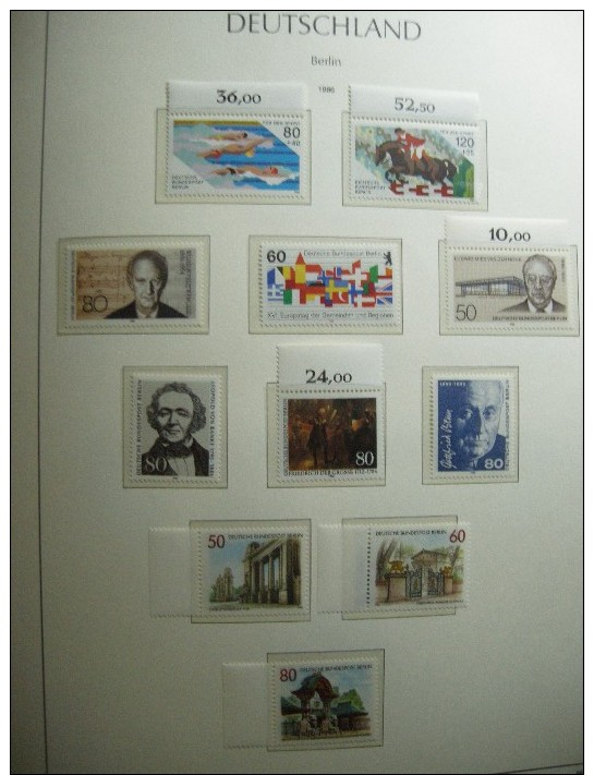 BERLIN COLLECTION 1970-90 COMPLETE NEUVE **/MNH EN RELIURE LEUCHTTURM Y&T 1300 €