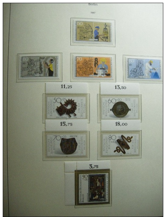 BERLIN COLLECTION 1970-90 COMPLETE NEUVE **/MNH EN RELIURE LEUCHTTURM Y&T 1300 €