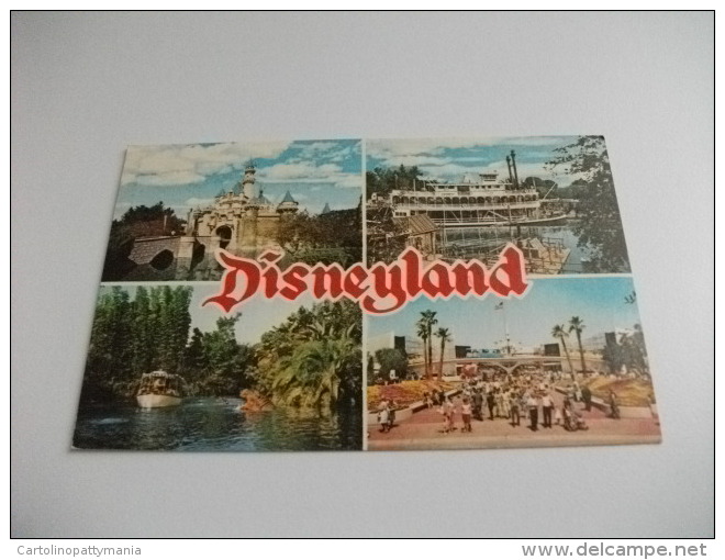 STORIA POSTALE FRANCOBOLLO COMMEMORATIVO Disneyland Sleeping Beauty Castle Mark Twain Steamboat Jungle Cruise - Anaheim