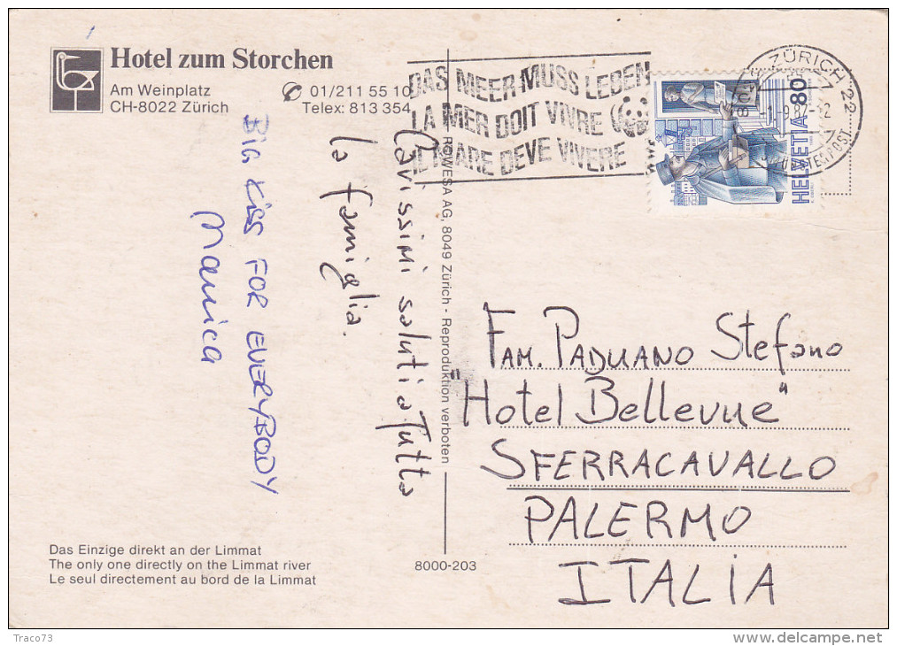 SVIZZERA  /   ITALIA  -  Card _ Cartolina - Storia Postale