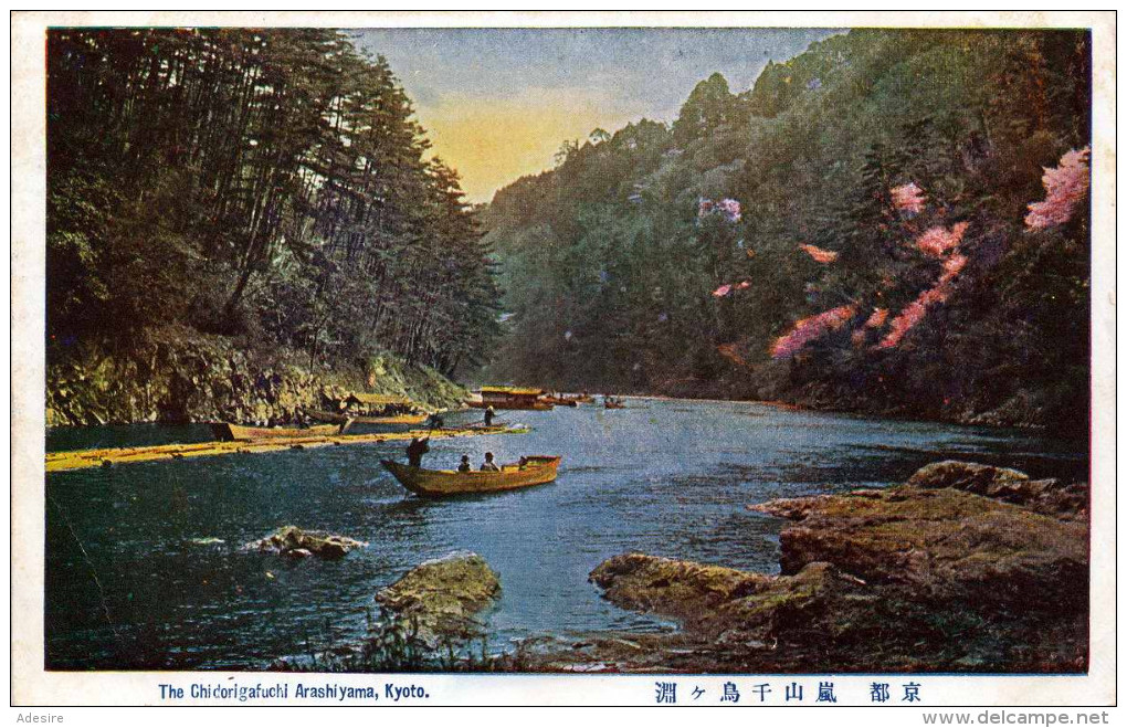 KYOTO (Japan) - The Chidorigafuchi Arashiyama, 1922, Ecke Bestossen - Kyoto