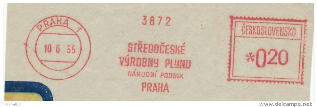 I6206 - Czechoslovakia (1955) Praha 1: Mid Czech Gas Production; National Corporation - Gaz