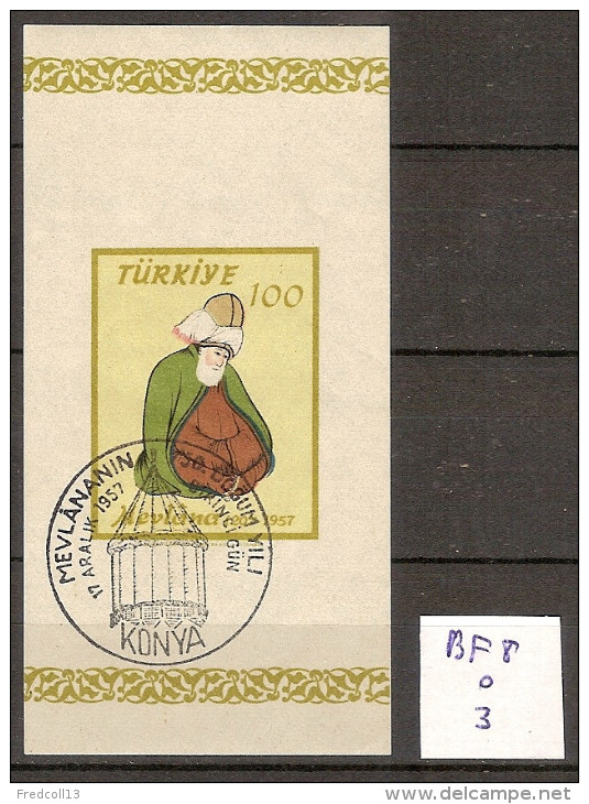 Turquie BF 8 Oblitéré Côte 3 € - Blocks & Kleinbögen