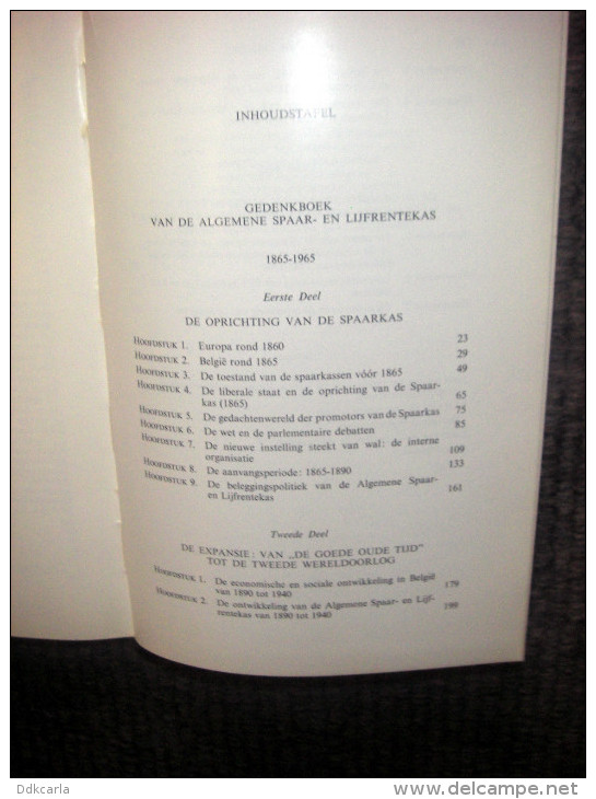 Gedenkboek ASLK 1865-1965 - Algemene Spaar- En Lijfrentekas Van België - Histoire