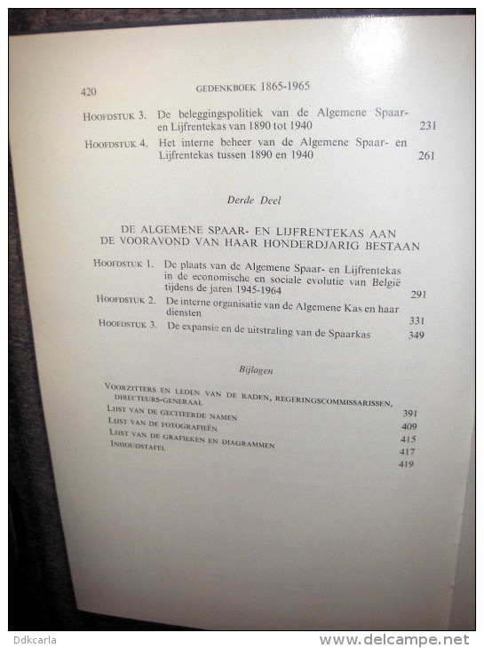 Gedenkboek ASLK 1865-1965 - Algemene Spaar- En Lijfrentekas Van België - Histoire