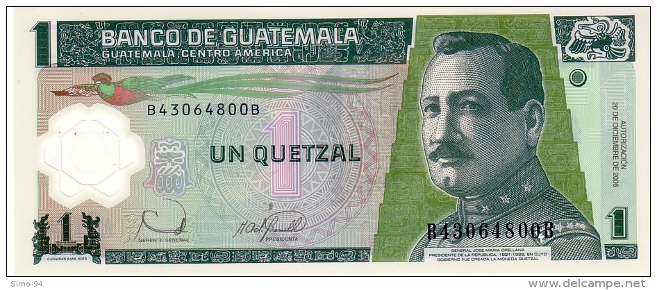 Guatemala P.109 1 Queztal 2006  Unc - Guatemala