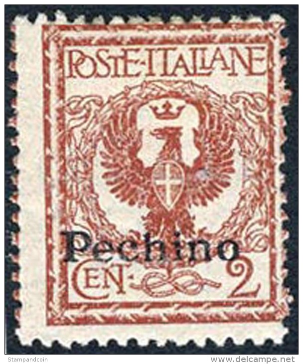 Italy Offices In China #13 Mint Lightly Hinged 2c Overprint From 1917 - Pekin