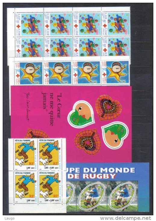 France Lot Of Stamps And Sheets From Years   1999-2000 , Face Value   Cca 42.00 Eu  MNH - Andere & Zonder Classificatie