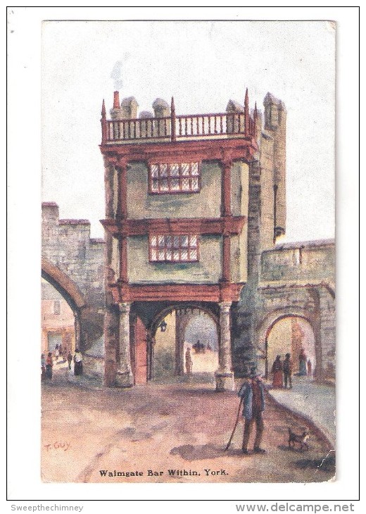 ESCRICK THIMBLE POSTMARK ON A YORK THE SHAMBLES ARTIST DRAWN ART DRAWN POSTCARD DAINTY SERIES - York